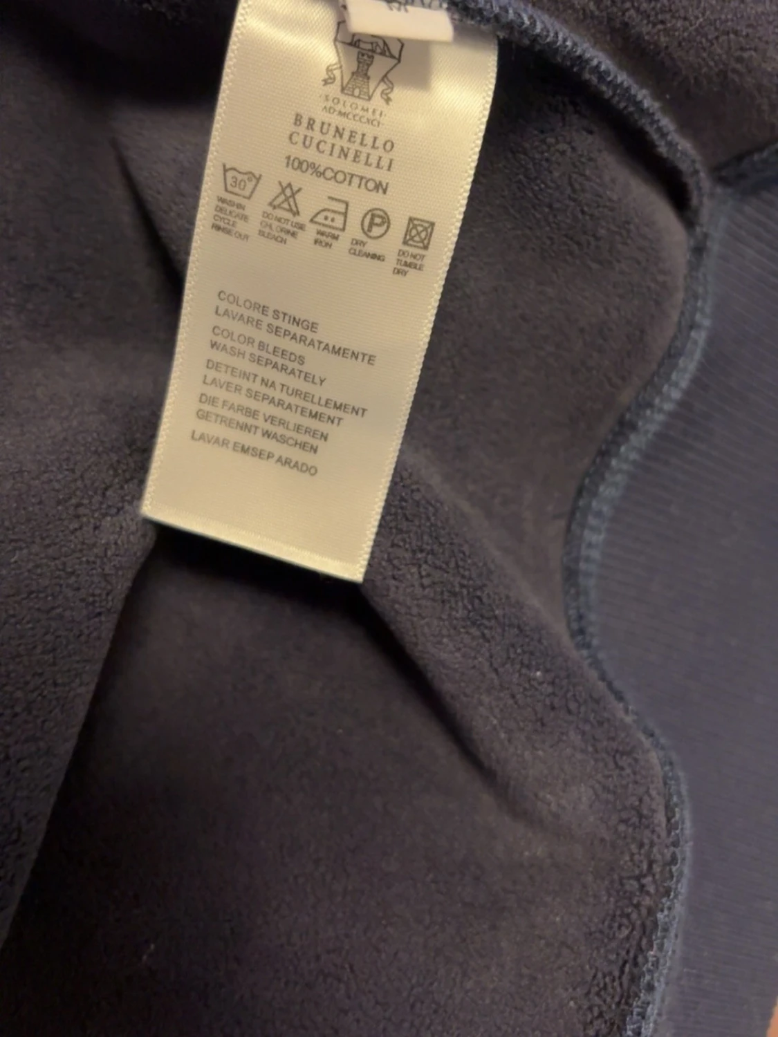 Mörkblå hoodie BRUNELLO CUCINELLI - 3
