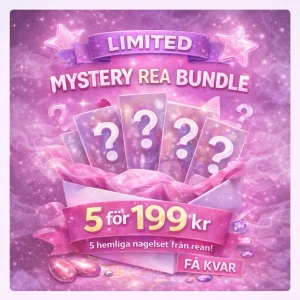 Mystery Rea Bundle (S) - 5 st press-on nagelset (S) från min rea ✨ Mystery bundle – design väljs slumpmässigt  Perfekt om du vill testa flera set billigare 💅 Få sådana här erbjudanden – begränsat antal  • 5 för 199 kr • Handgjorda naglar • Från min rea-kollektion  💌 Tips: Lämna ett ❤️ på favoriter i min profil – kanske dyker de upp i ditt paket (specifika set kan ej garanteras) 