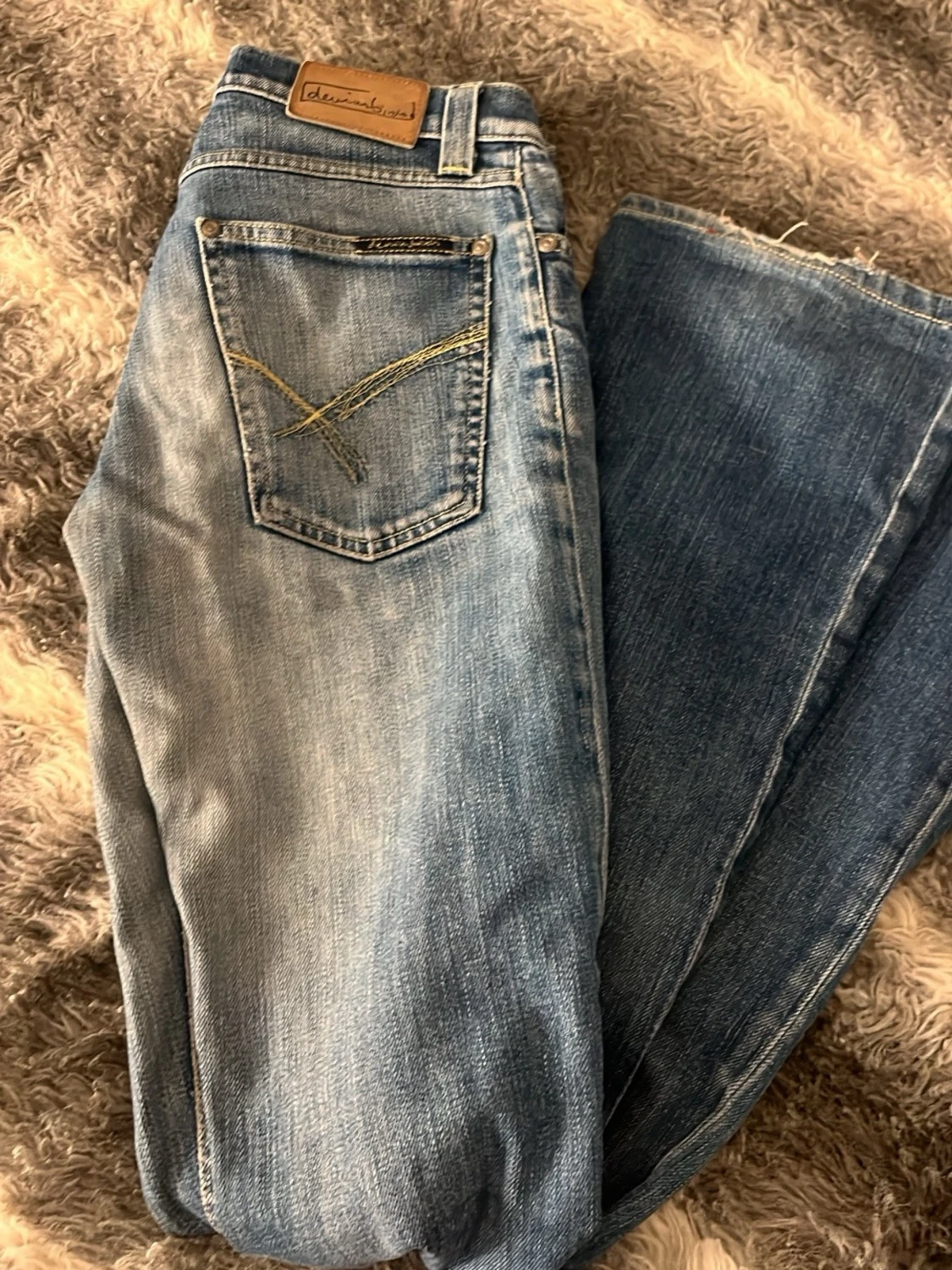 Blå bootcut jeans från Denim & Supply - 1