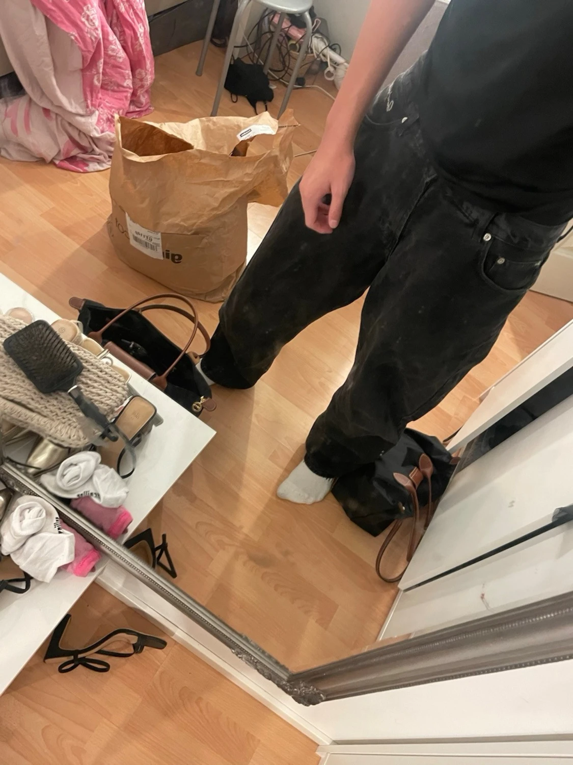 Svarta wide leg jeans Sweet Skts - 2