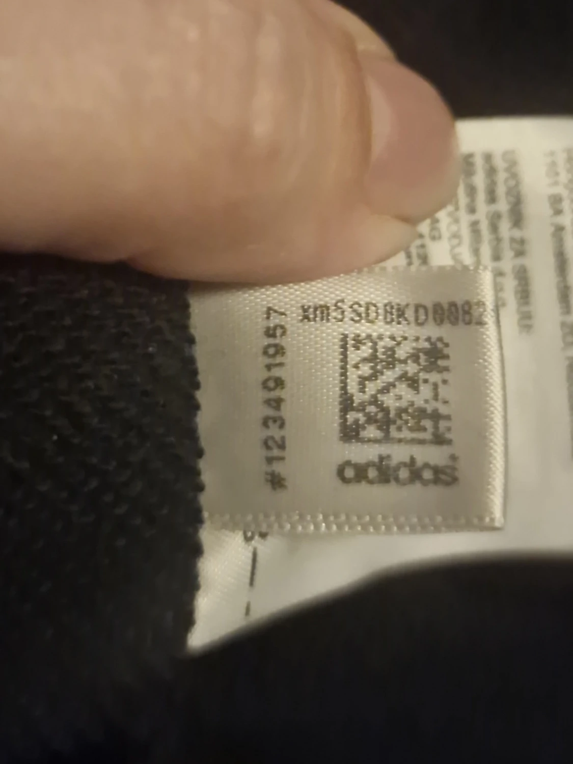 Svart Adidas sweatshirt med vita ränder - 3