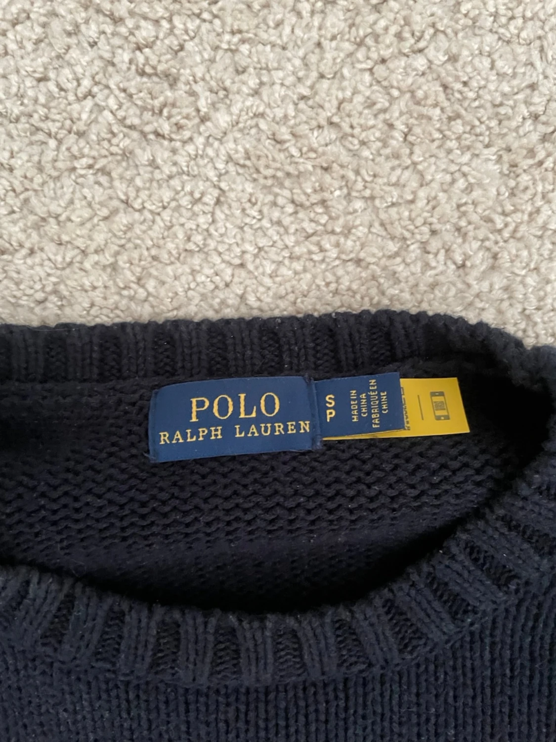 Mörkblå stickad tröja Polo Ralph Lauren - 1