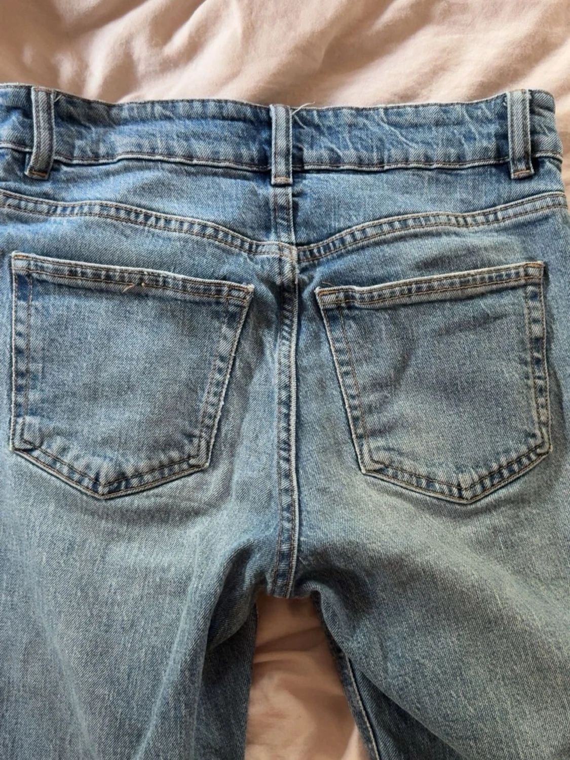 Ljusblå bootcut jeans med låg midja - 2