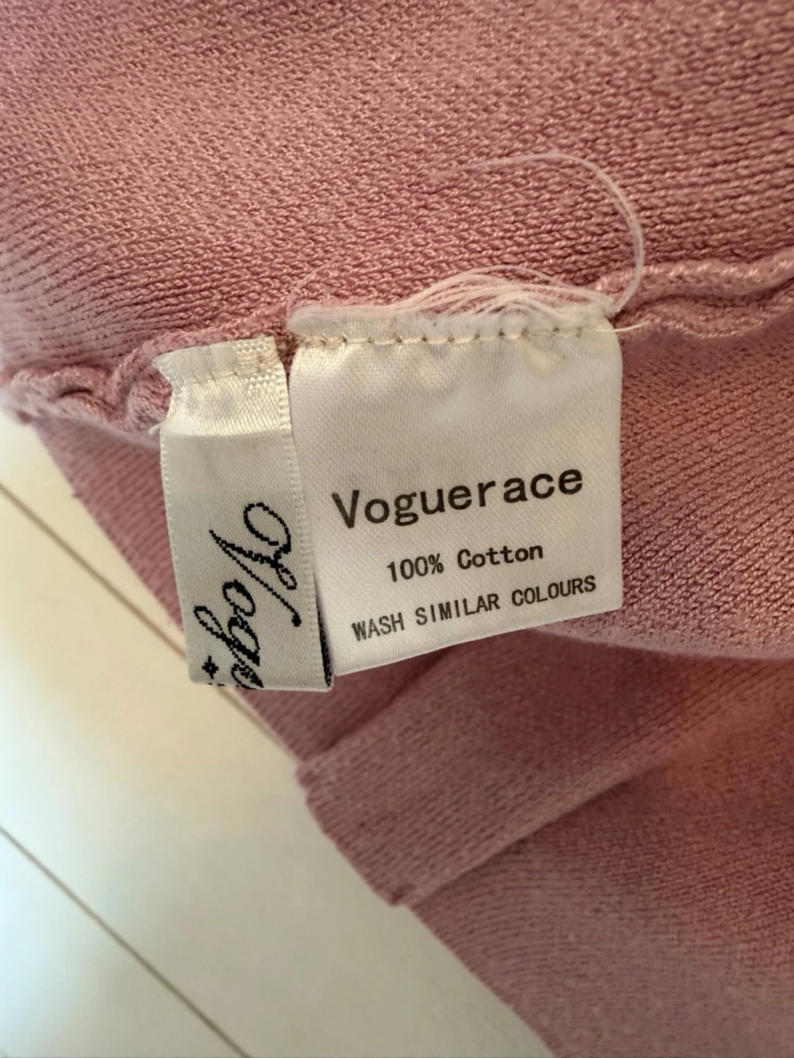 Ljusrosa kofta med trekvartsärm - 4