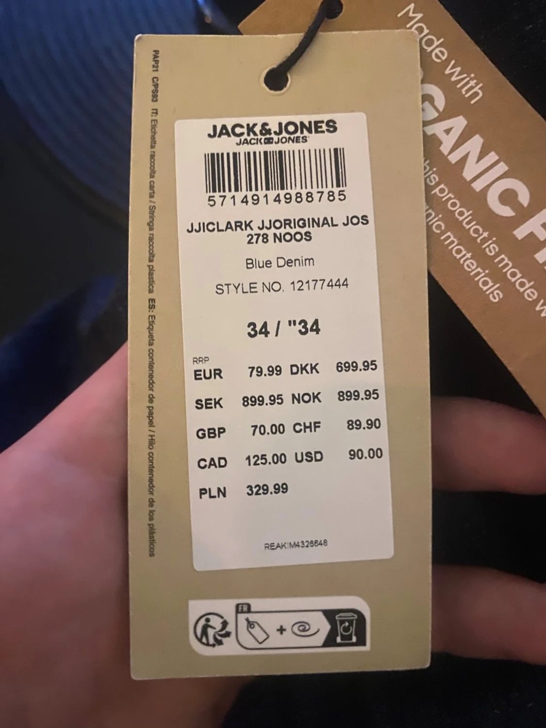 Jack & Jones blå jeans 34/34 - 3