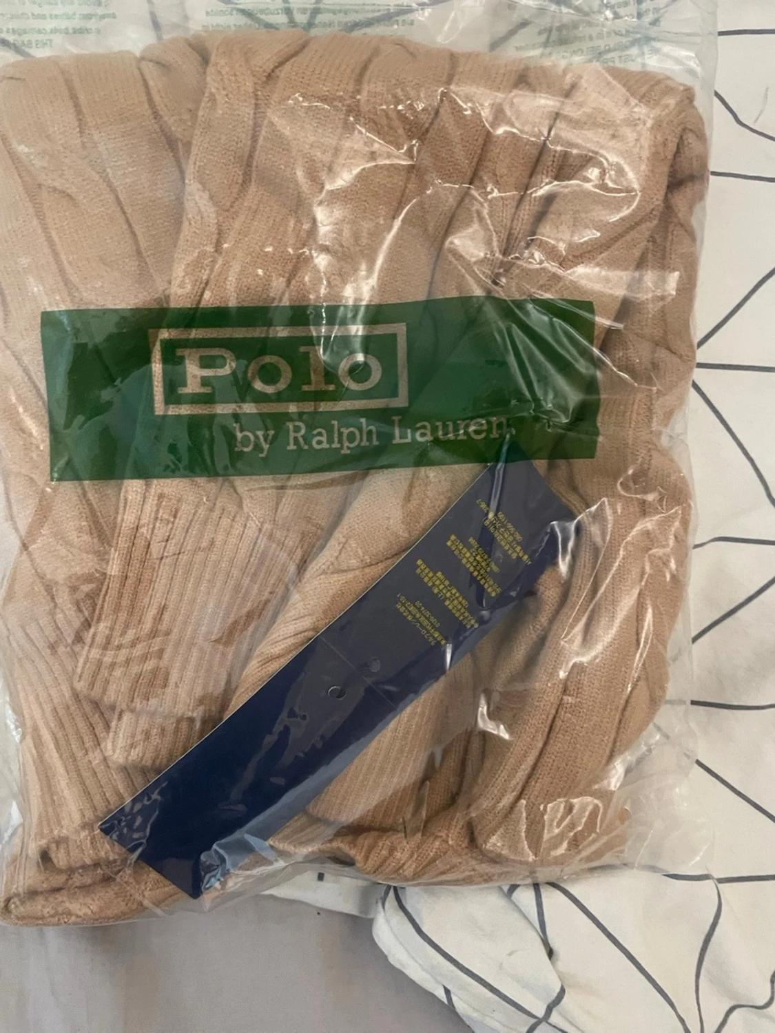 Beige kabelstickad tröja Polo Ralph Lauren - 3