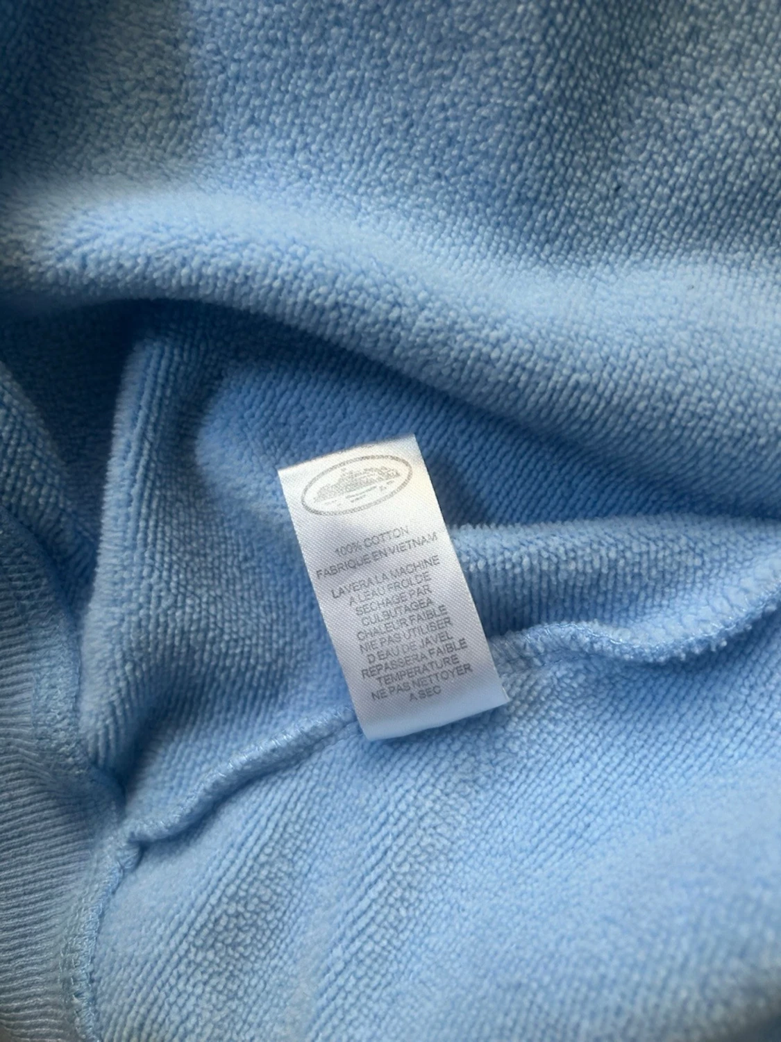 Ljusblå zip hoodie med broderad logga - 4