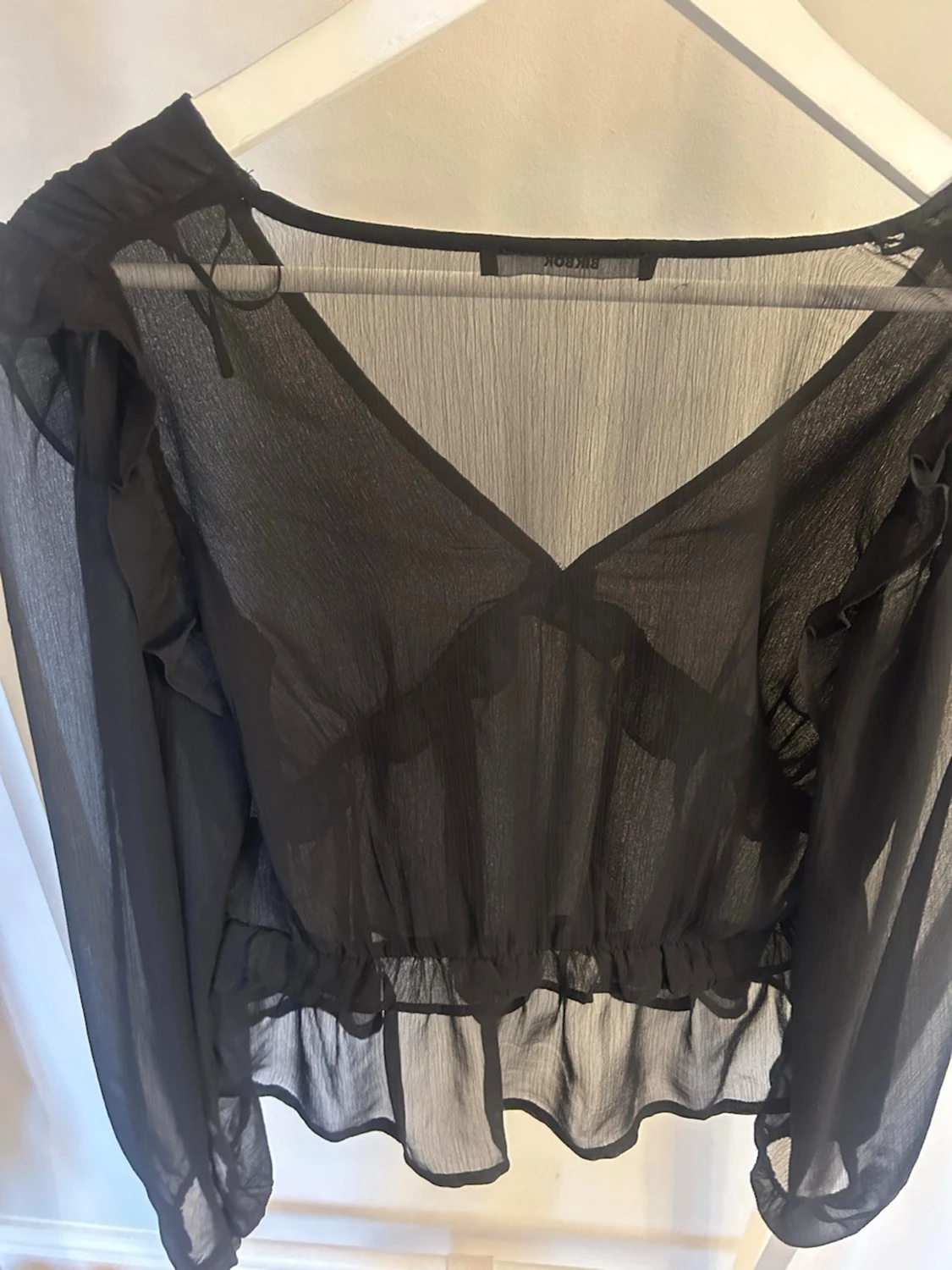 Svart transparent blus från Bik Bok - 1