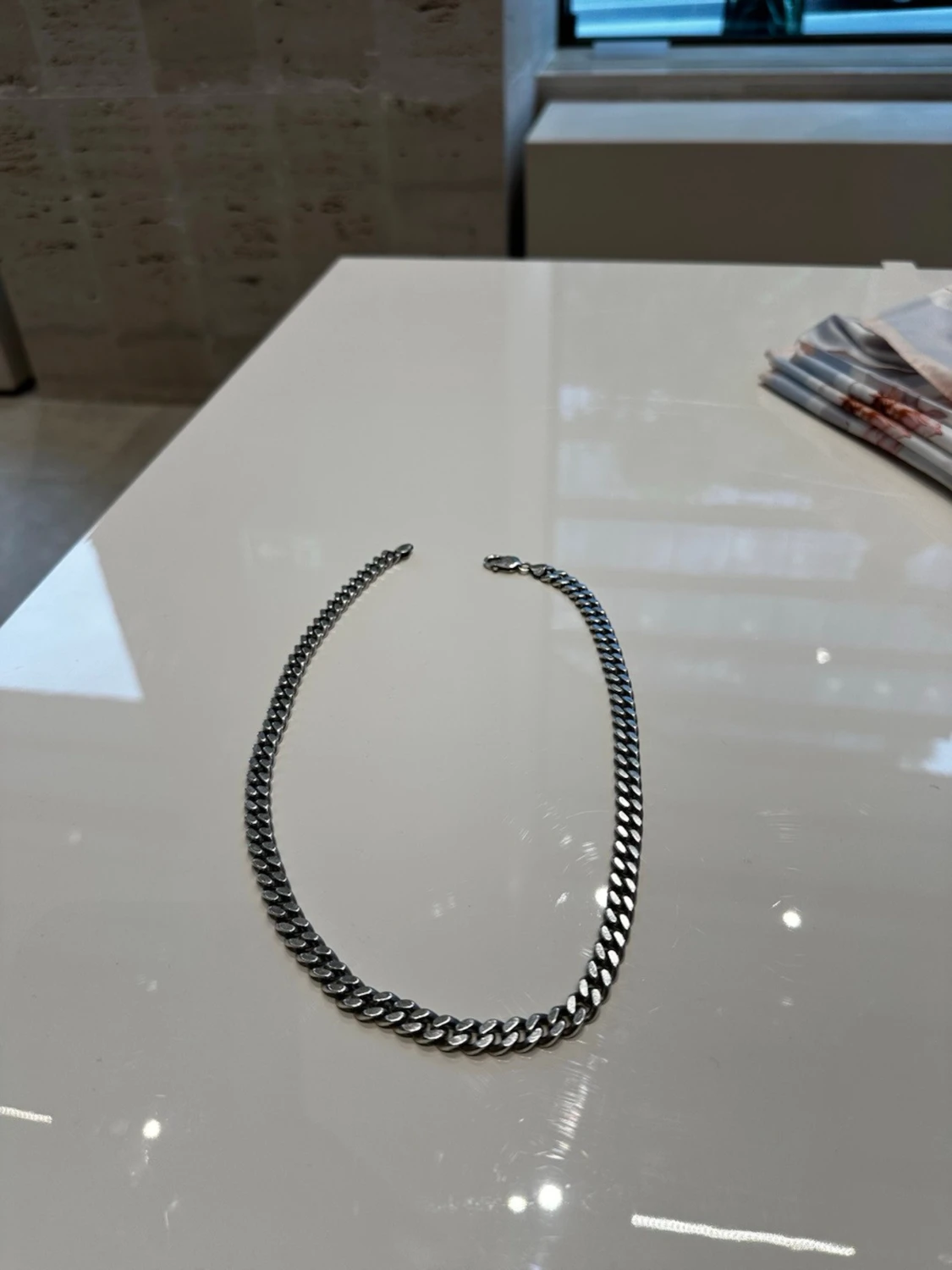 Kedjehalsband i silver - 1