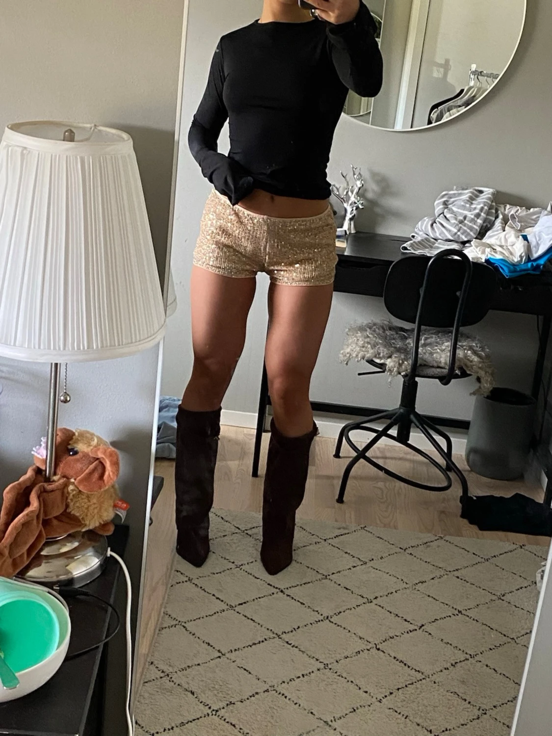 Glittriga paljett shorts - 6