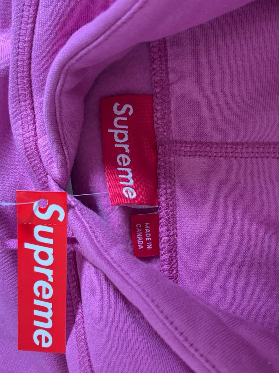 rosa Supreme hoodie med huva - 4