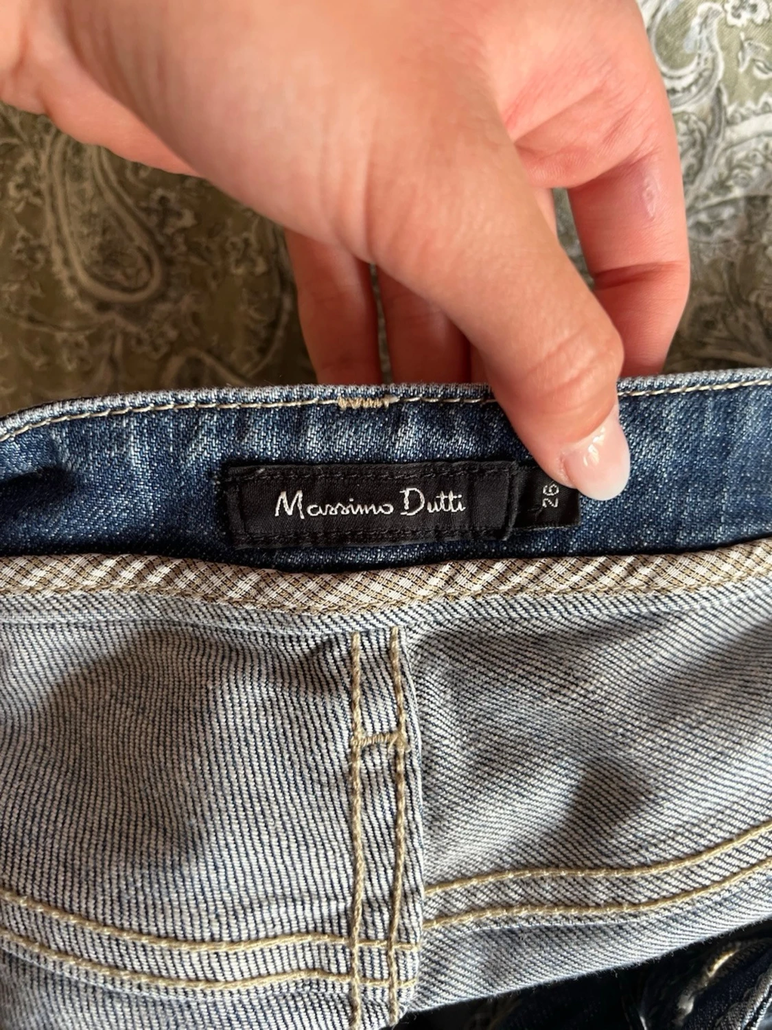 Blå bootcut jeans med mellanblå tvätt - 2