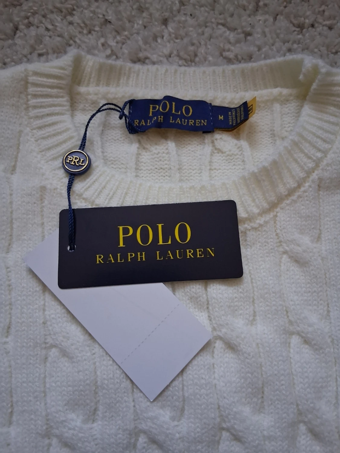 Vit kabelstickad tröja Polo Ralph Lauren - 2