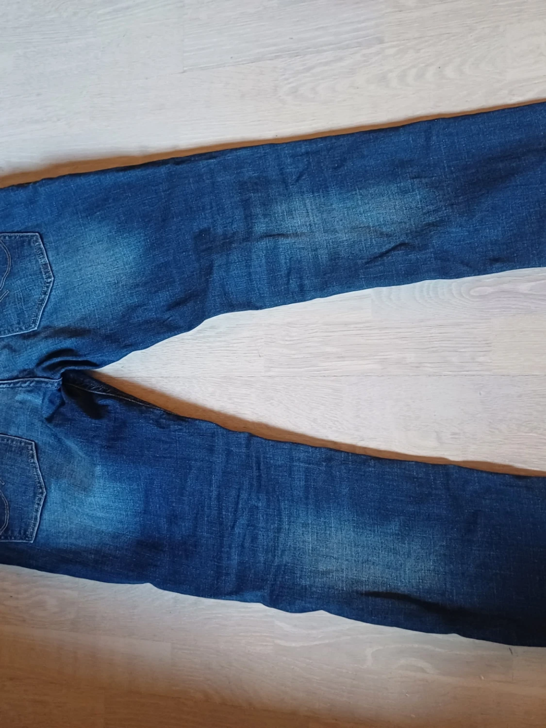 Blå raka jeans  - 1