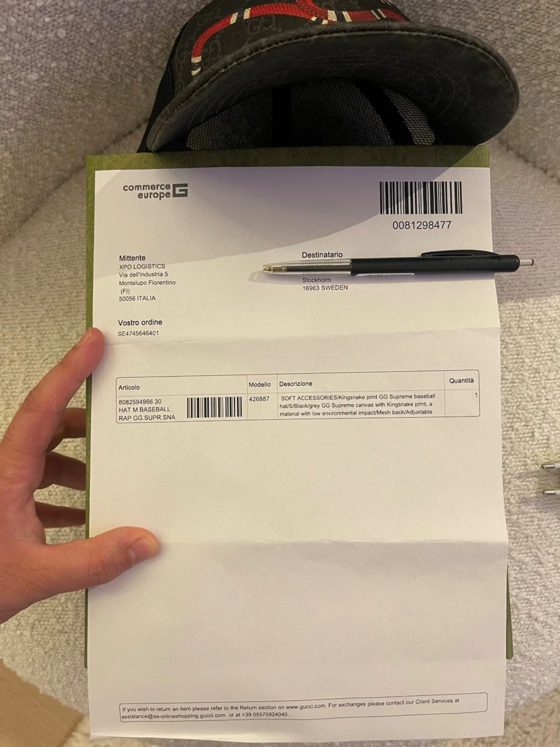 Gucci Keps Herr S ÄKTA - 6