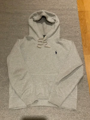 Grå hoodie från Polo Ralph Lauren - Snygg grå hoodie från Polo Ralph lauren. Soch jag är 175 cm och den passar. Inga smutsfläckar eller hål i tröjan, väldigt bra skick. Priset går diskuteras vid snabb affär 