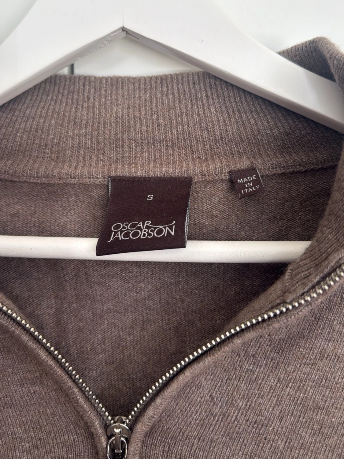 Beige half zip tröja Oscar Jacobson - 1