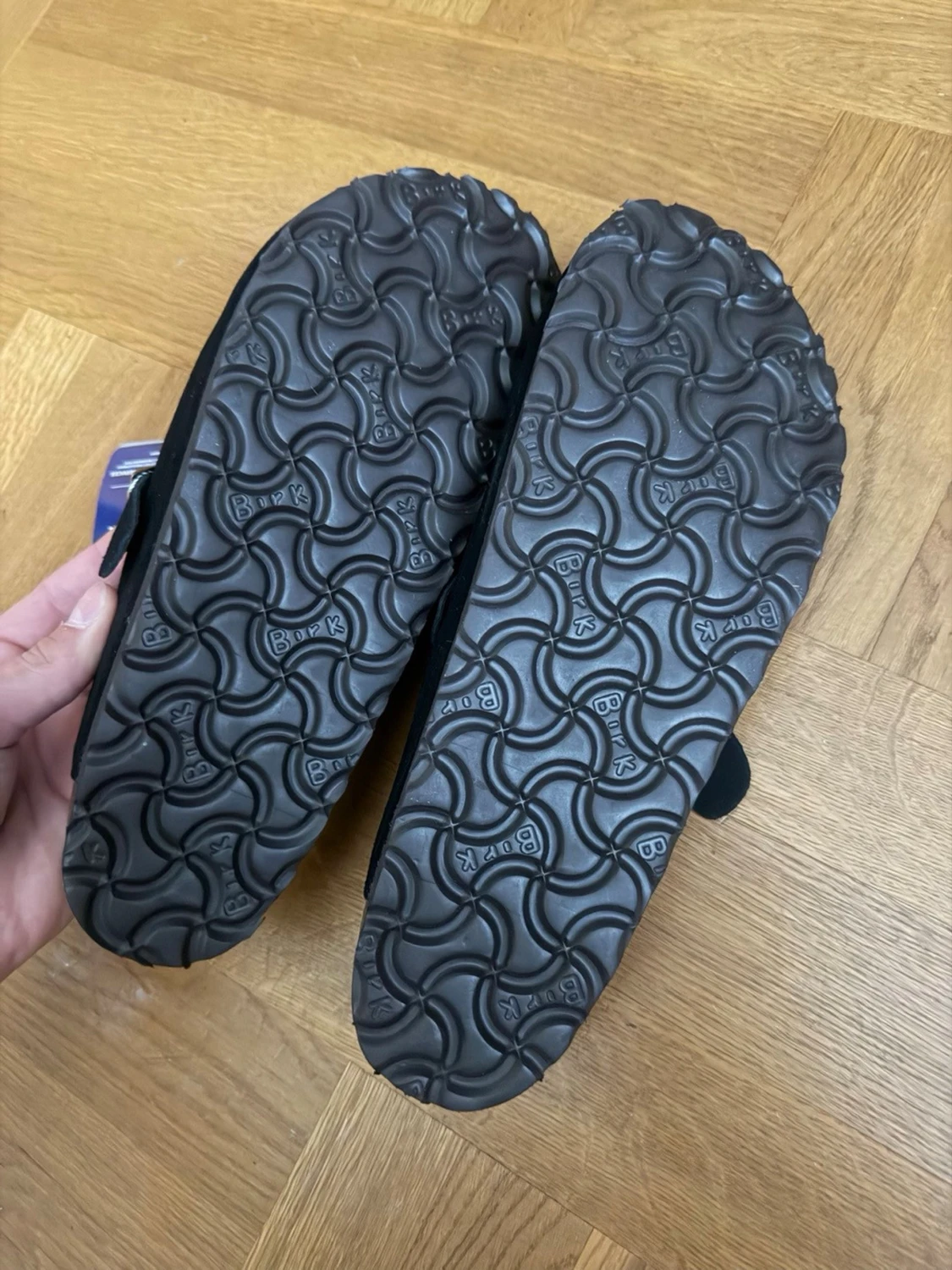 Svarta Birkenstock Boston tofflor - 1