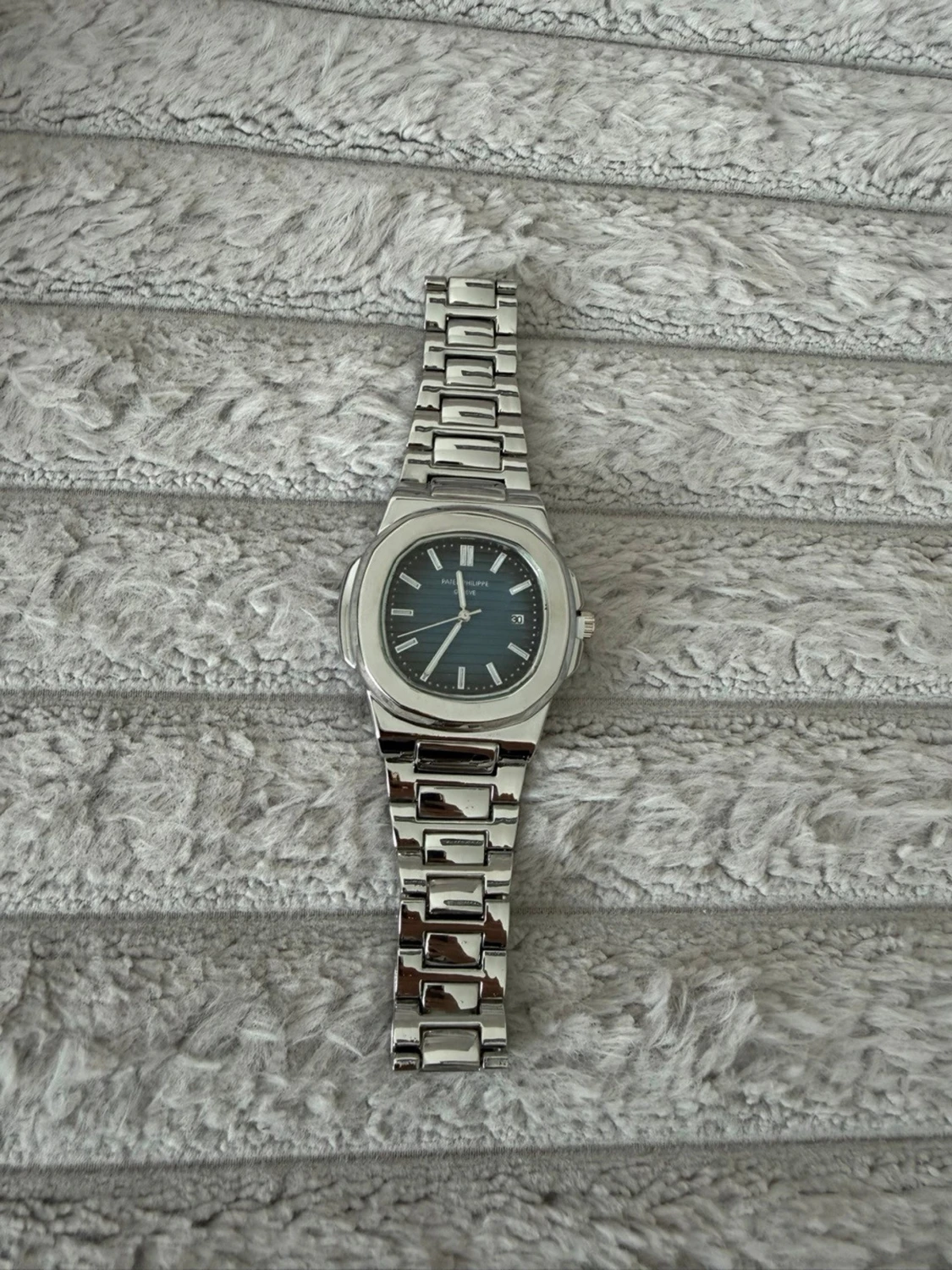 Patek navy blue watch