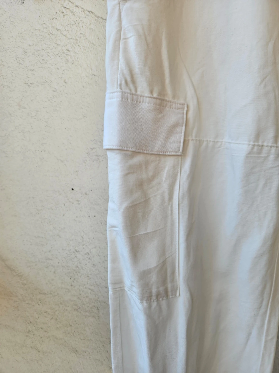 Vita linnebyxor med fickor - 2