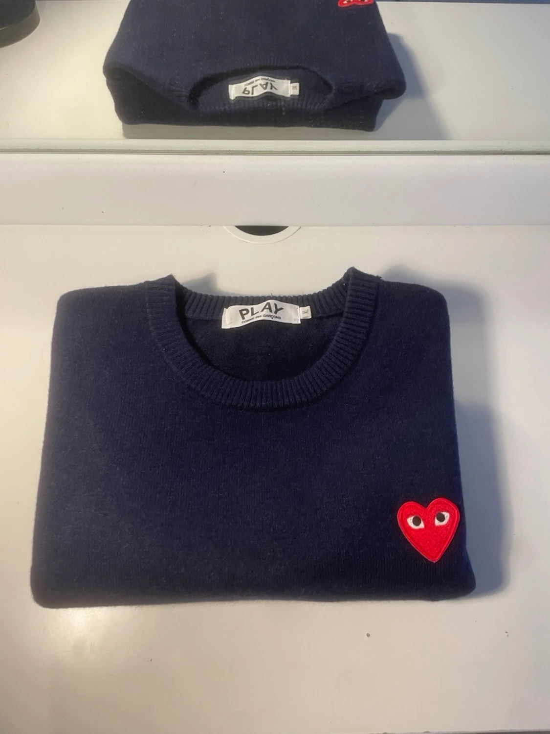 Mörkblå stickad tröja Comme des Garçons - 2