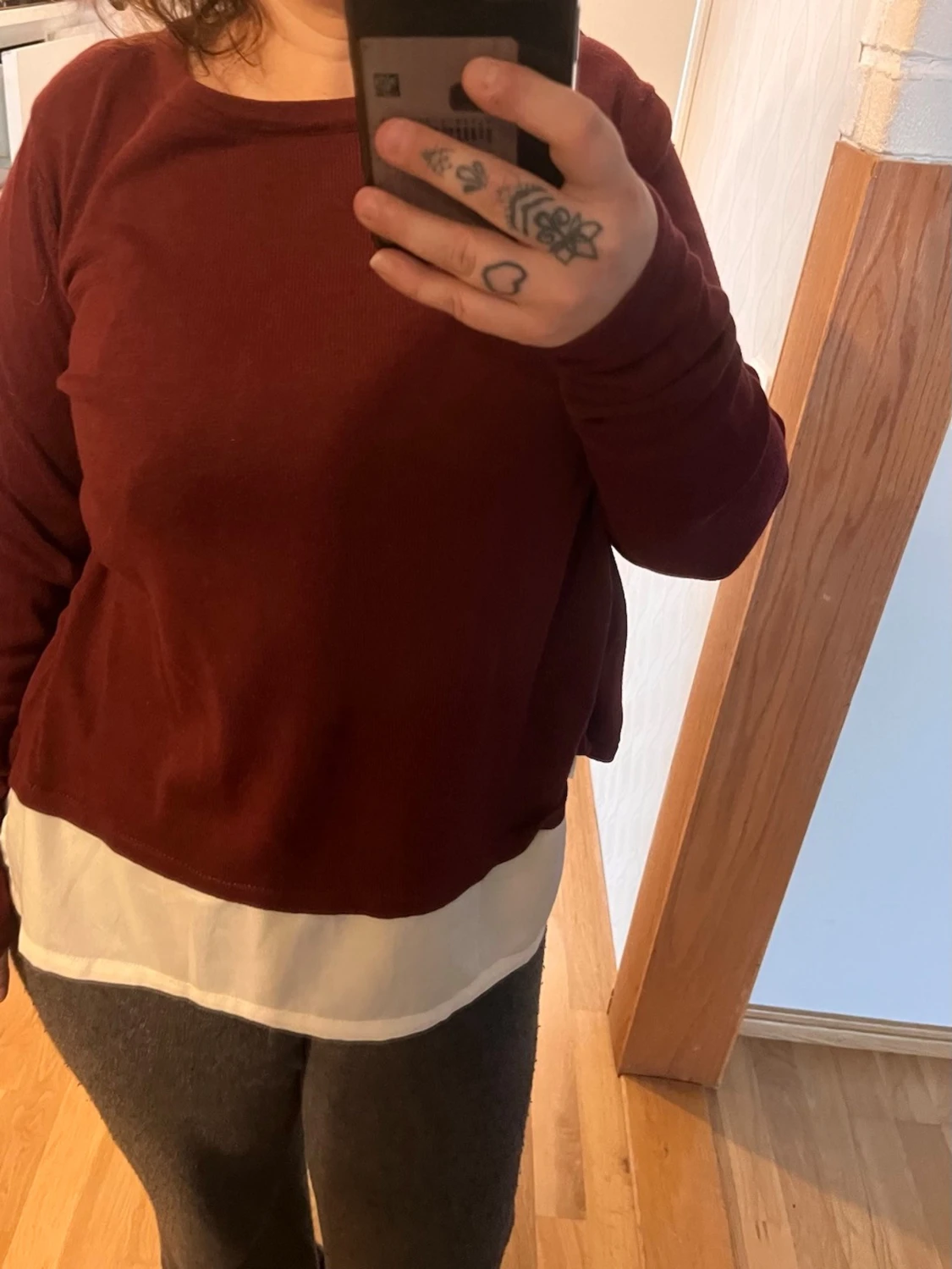 Vinröd burgundy tröja strl M - 6