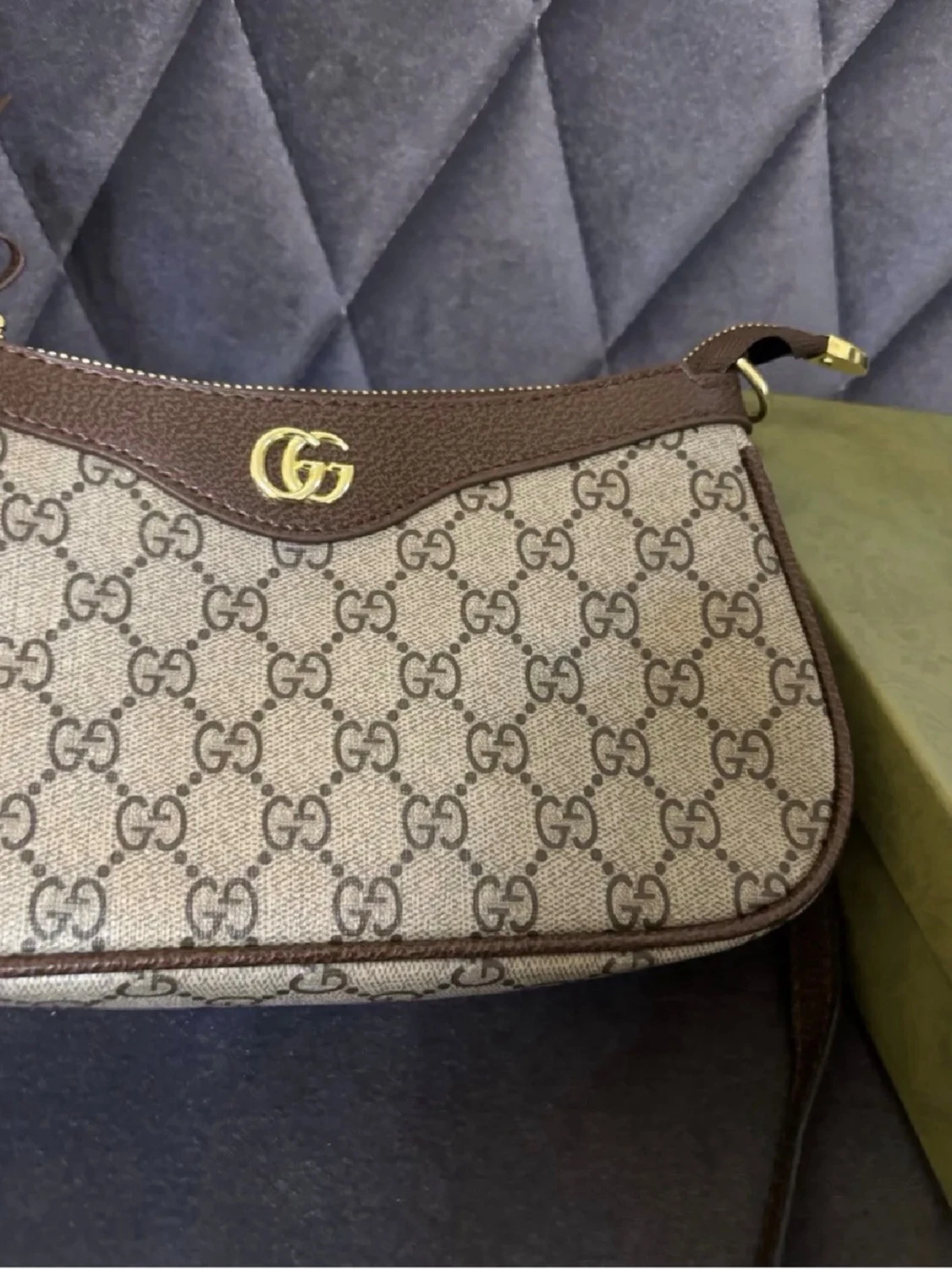 Gucci beige GG canvas axelremsväska - 2