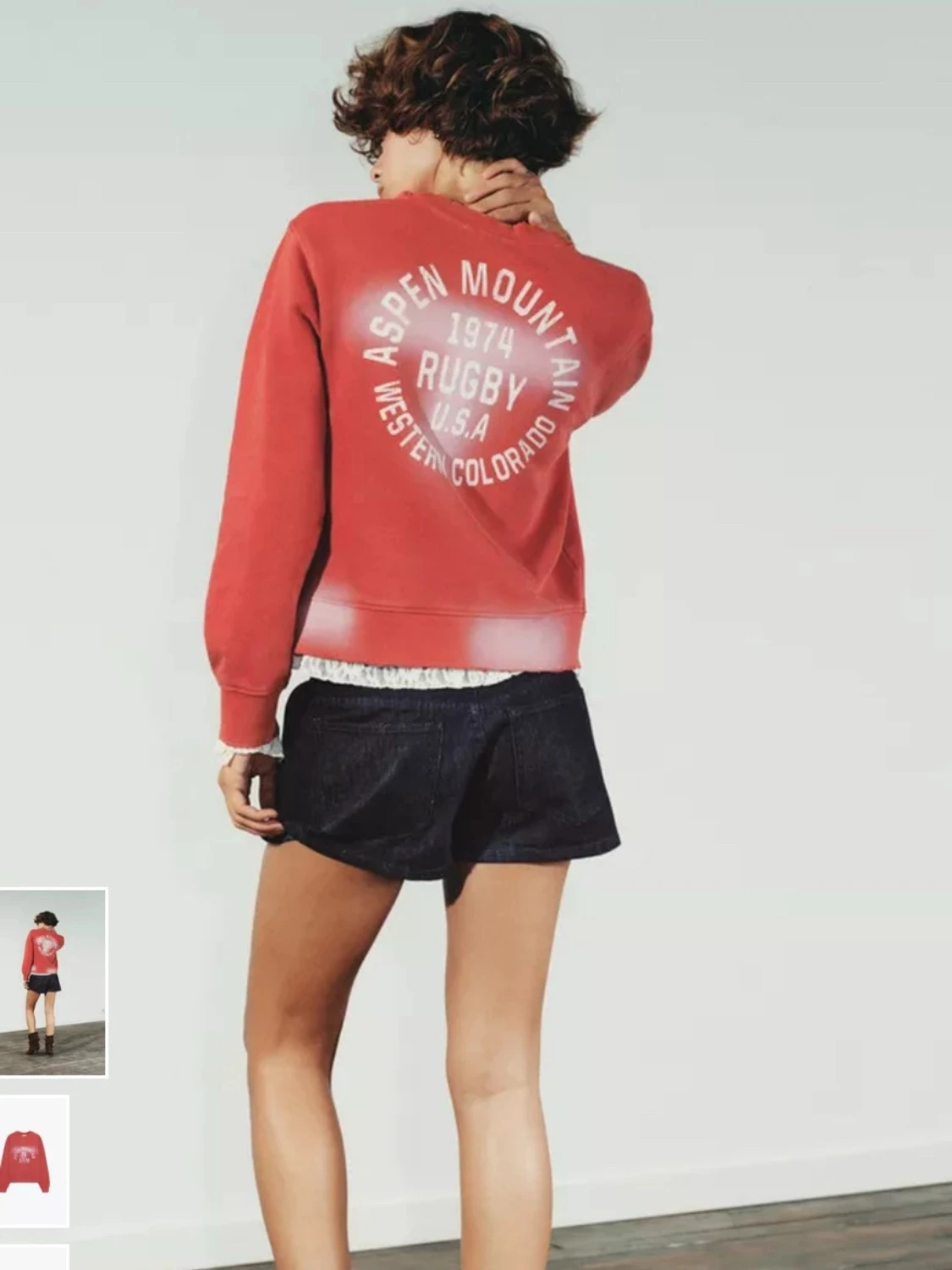 Röd sweatshirt Aspen Mountain - 2