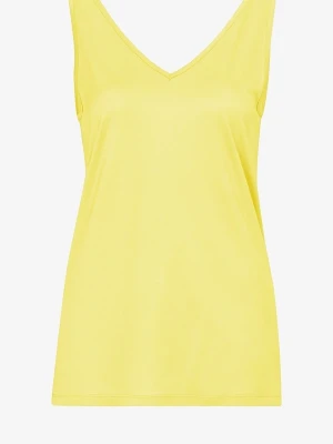 Linne  Sandie I Lyccell Ellos Storlek 34/36  - - Jättesnygg skön tunt och elastiskt linne.  - Lite ljusare gul än vad bilderna visar.  - Storlek 34/36 men jag skulle rekomendera den till en stl 36/ liten 38.  - Avslappnat linne som inte sitter åt..  - Använd en gång men som ny har bara klippt bort lappen i nacken då den stack ut i ryggen.  - Jag kan ha missat någon miniskavank men jag har försökt att granska så gott det går.