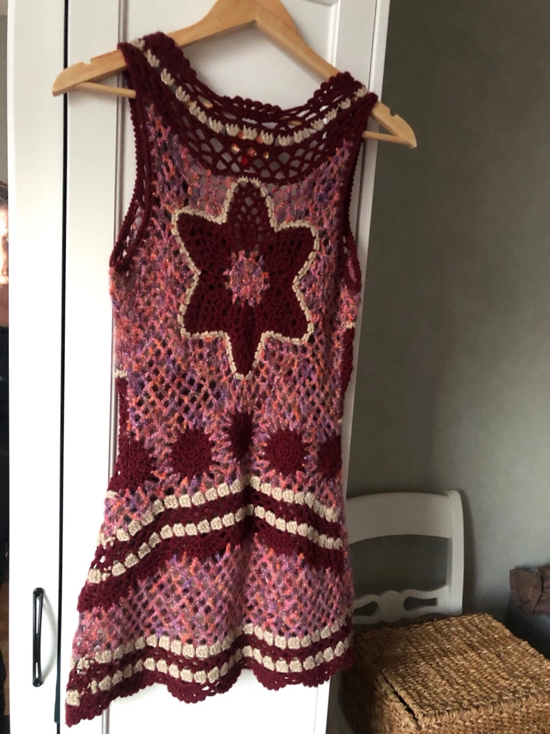 Bohemisk virkad klänning - 5