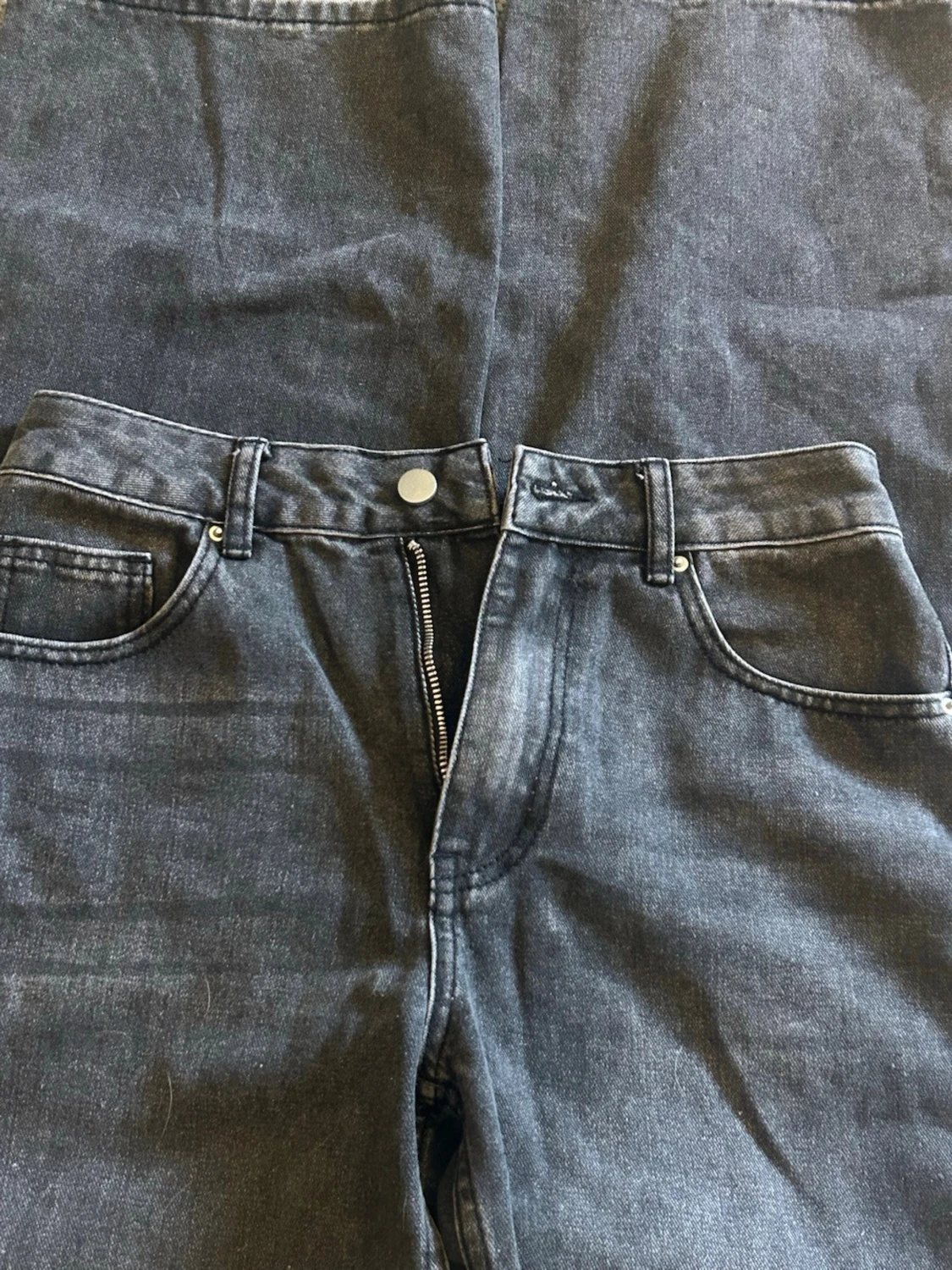 Gråa loose fit jeans - 2