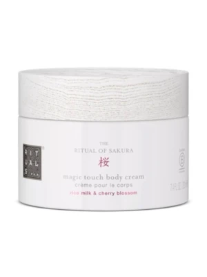 Ny! Rituals Sakura Body Cream - Helt ny! 220ml, full size. Nypris 299:- Lyxig body cream från Rituals, The Ritual of Sakura. Kommer i en vit rund burk med träliknande lock. Innehåller risextrakt och körsbärsblomma för en mjuk och återfuktad hud. Doften är fräsch och blommig, perfekt för dig som vill ha en exklusiv känsla i din hudvårdsrutin.