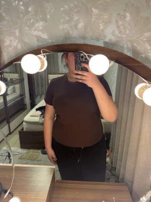 Brun T-shirt - Säljer en brun t-shirt från Bikbok. Säljer för att den är lite för kort för mig. Storlek L men kan passa M och S. Om du är intresserad skriv till mig innan🥰