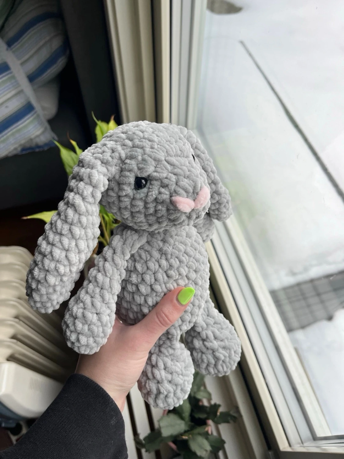 Ljusgrå Jellycat-kanin - 1