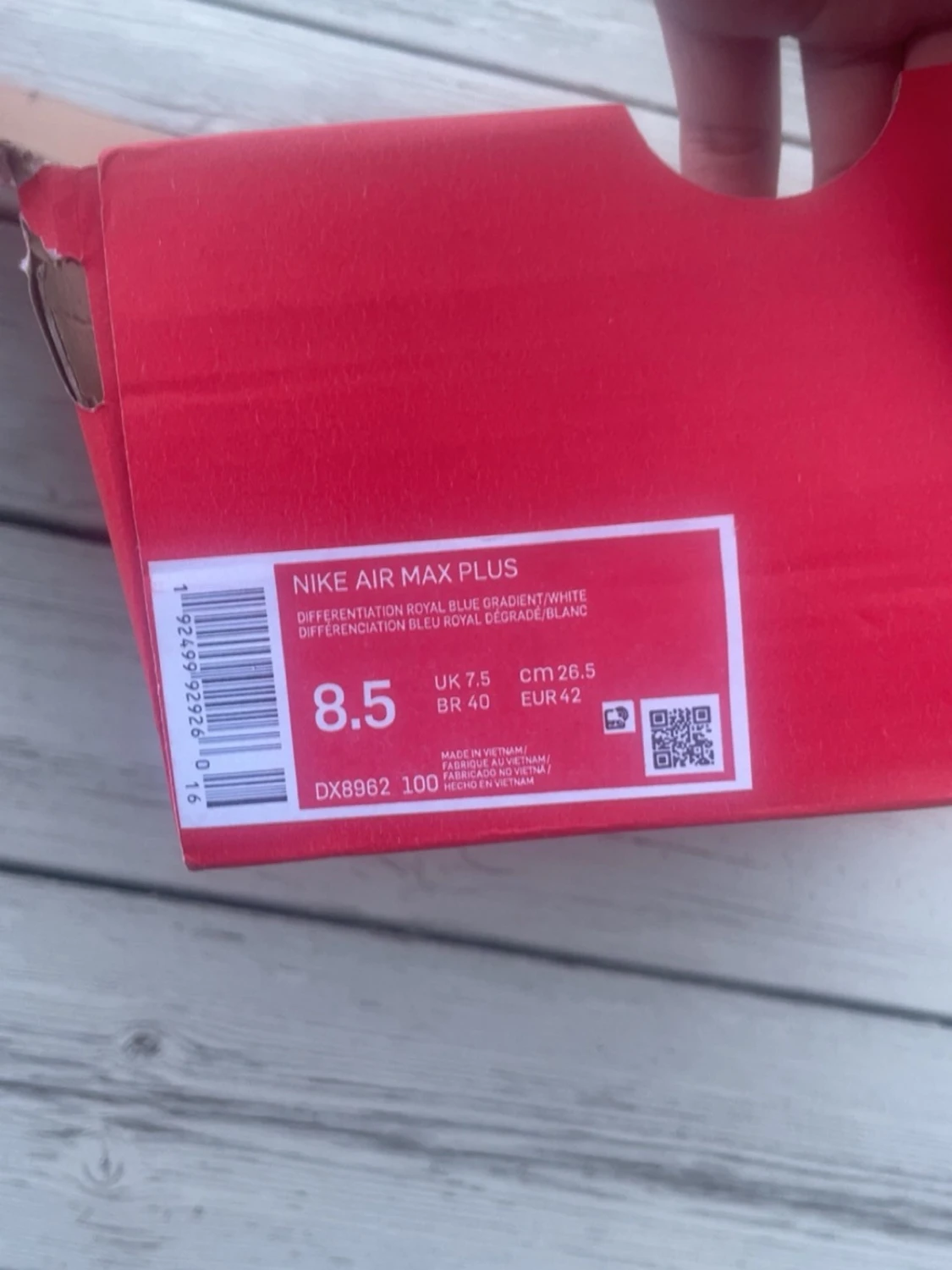 Nike Air Max Plus blå och vita sneakers - 3