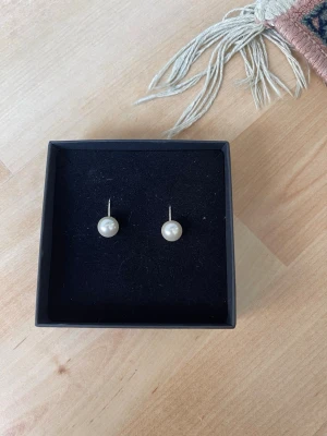 Örhängen - Superfina silverfärgade örhängen med pärla. Ser lyxiga och eleganta ut. 
