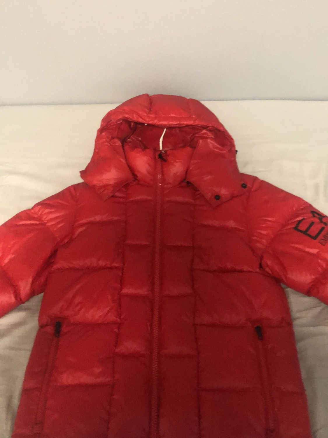Röd dunjacka EA7 Emporio Armani