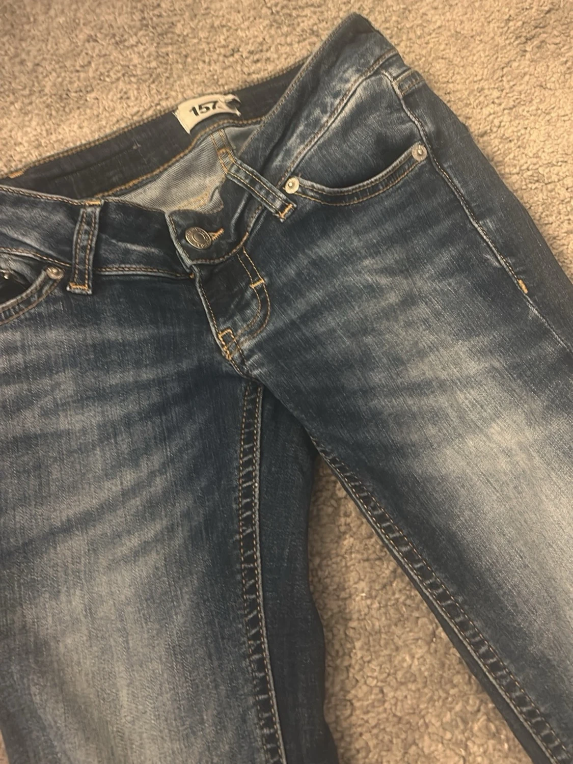 Blå bootcut jeans från 157 - 2