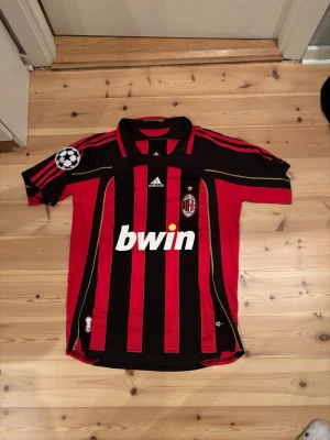 AC Milan tröja säsongen 06/07 - Milan tröja från 06/07 säsongen med kaká på ryggen. Den är aldrig använd så alltså ny. Storlek S! Vid frågor hör av dig‼️