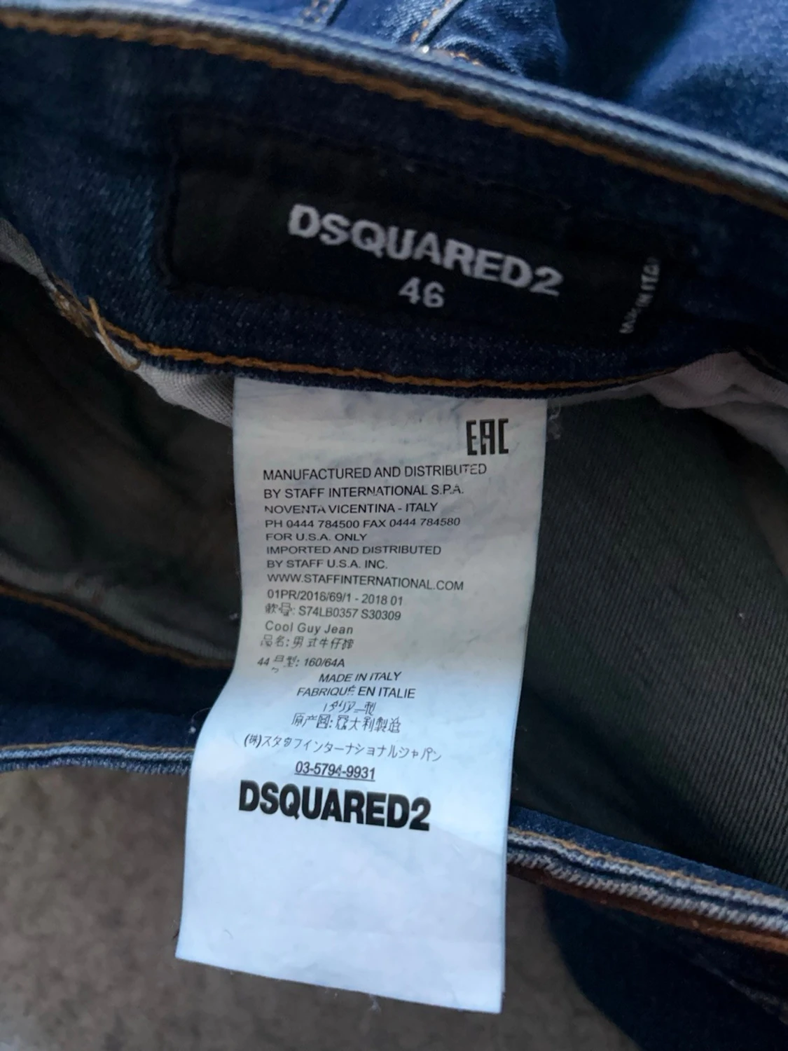 Blå slitna jeans från Dsquared2 - 2