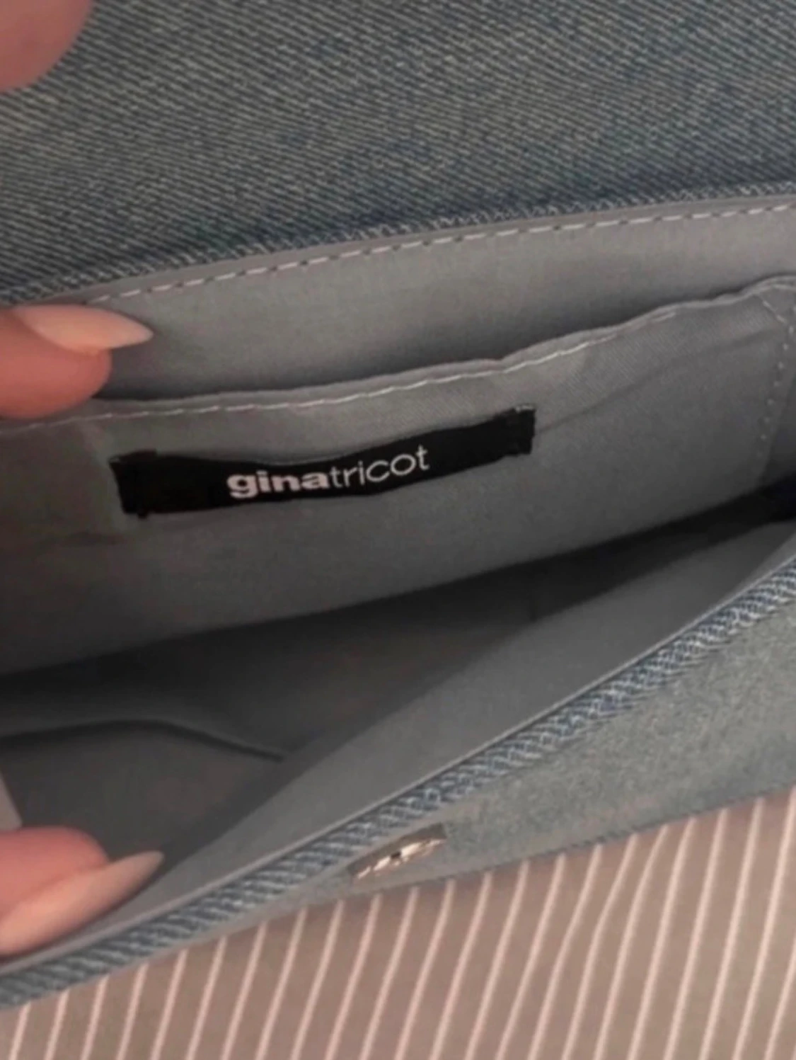 Blå denim handväska Gina Tricot - 2