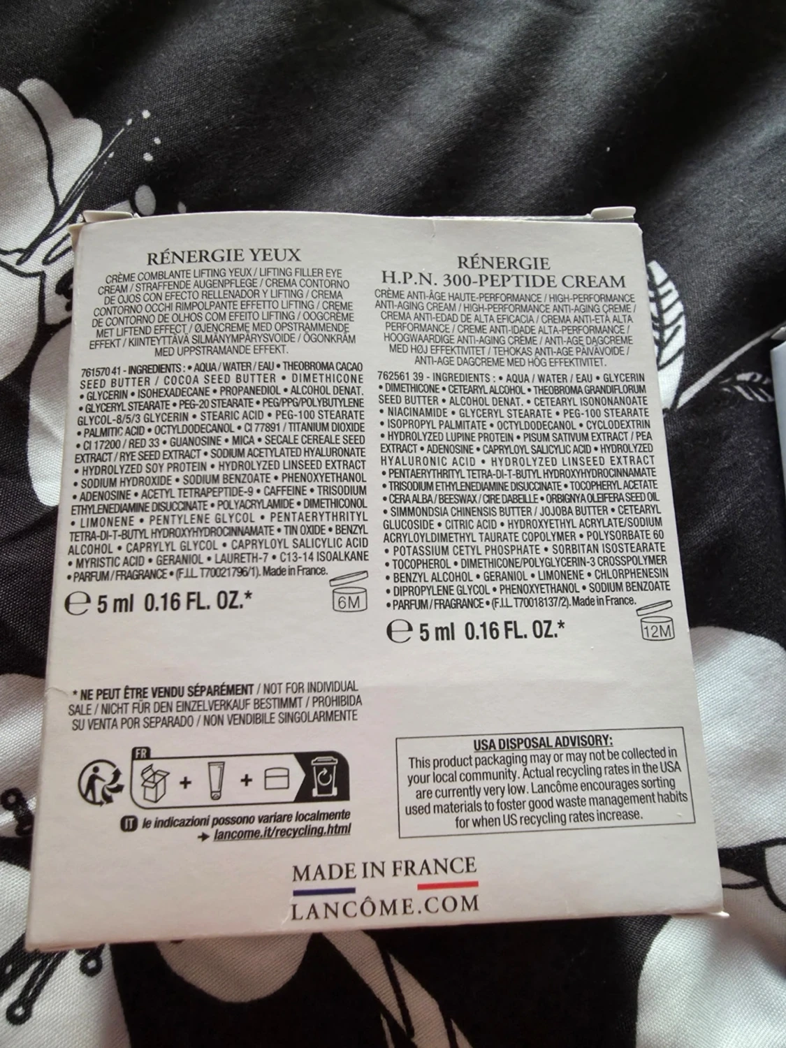 Lancôme Rénergie Duo Set 5ml - 1