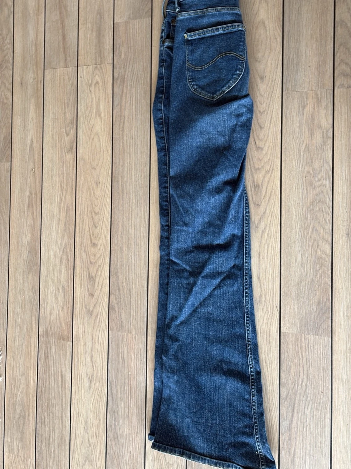 Mörkblå bootcut jeans - 1