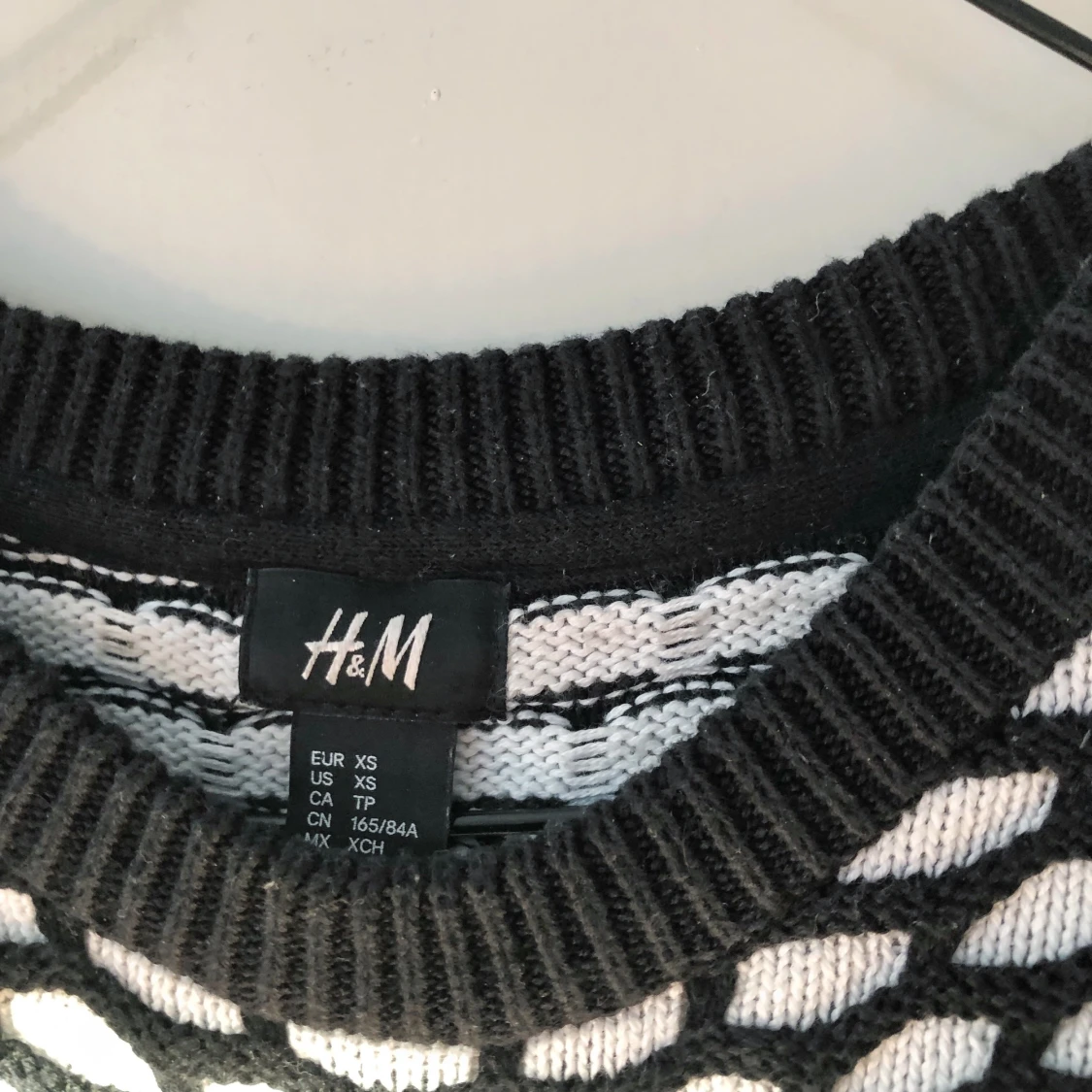 Mönstrad tröja / bomull / H&M / Strl XS - 90