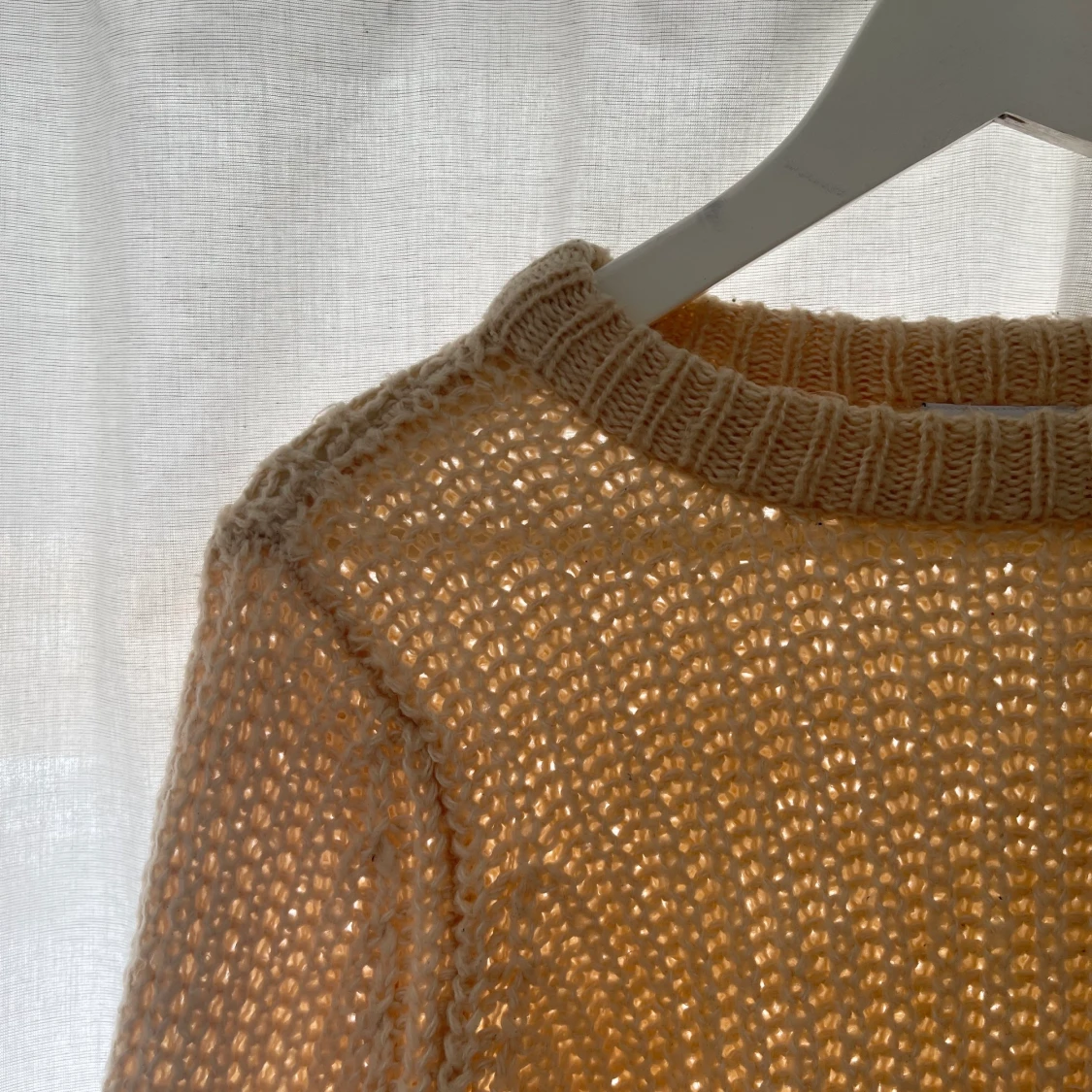 Ljusrosa stickad tröja - 90