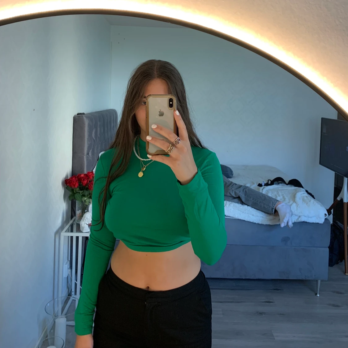 Långärmad med öppen rygg - 90