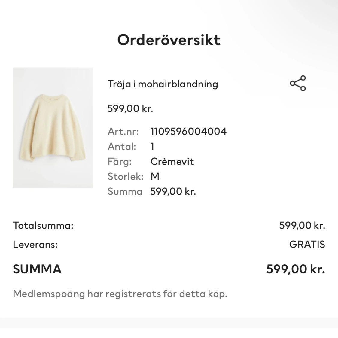 Mohair tröja hm - 91