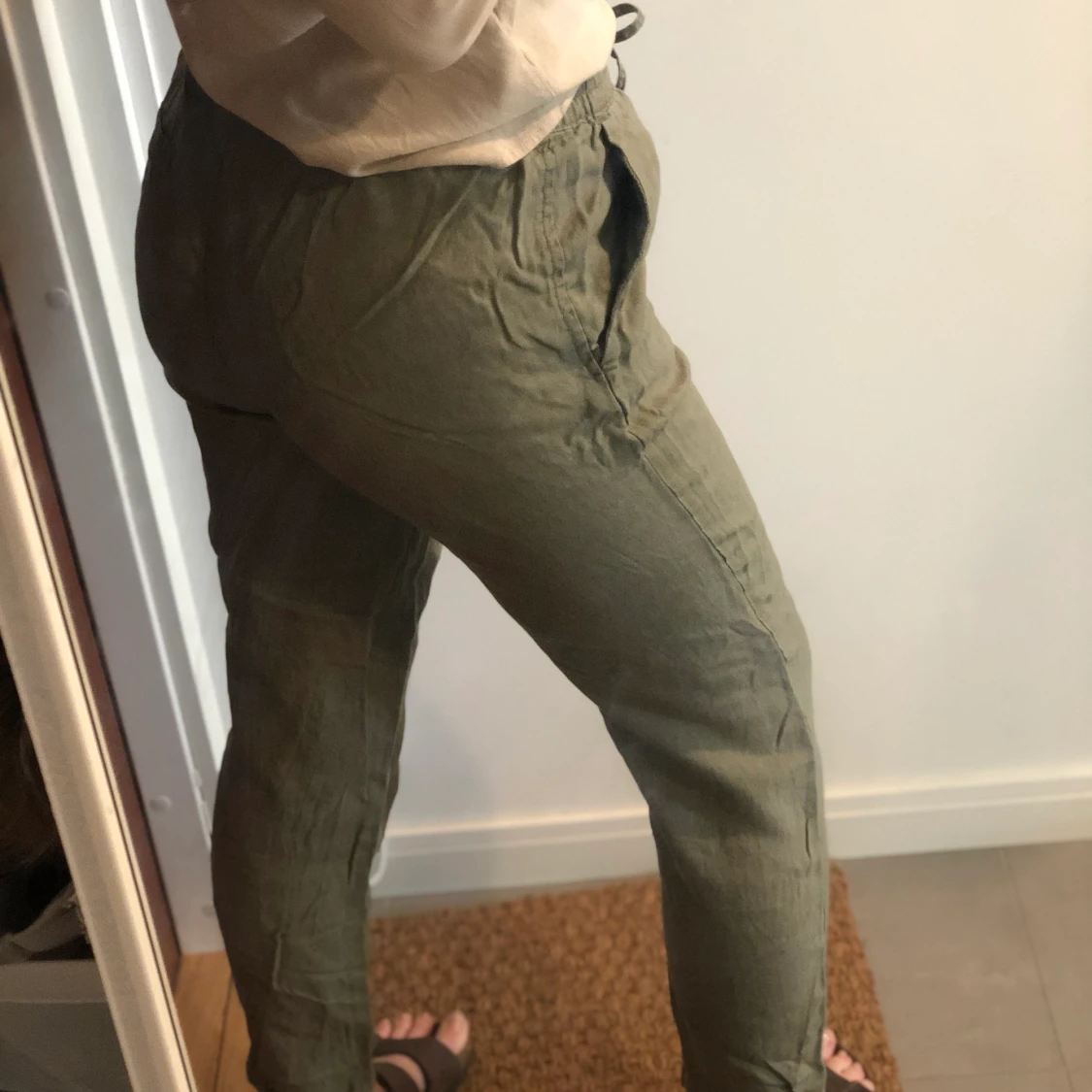 Gröna linnebyxor - 91