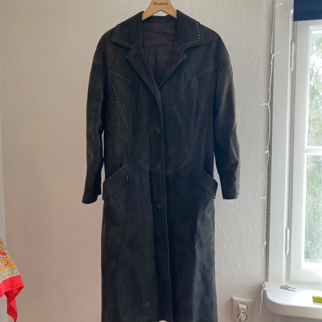 Grey suede Vintage trench coat size: m/l