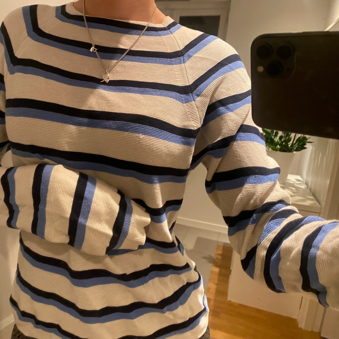 Randig långärmad tröja 